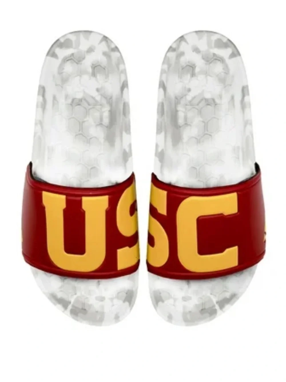 Hype University of Southern California Trojan Slydr Slide Sandals gold/Red NWOT